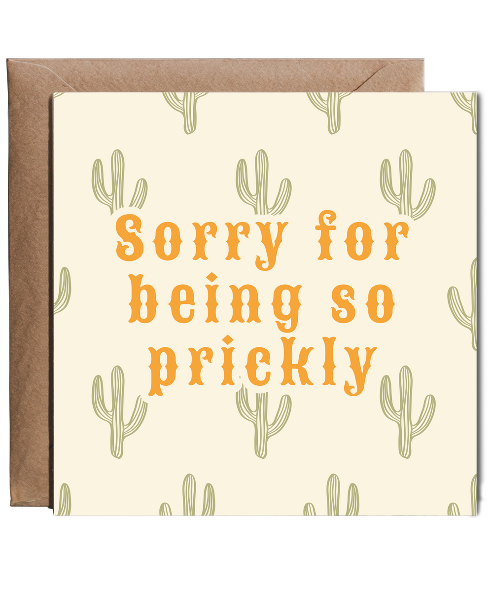 Sorry for being so prickly