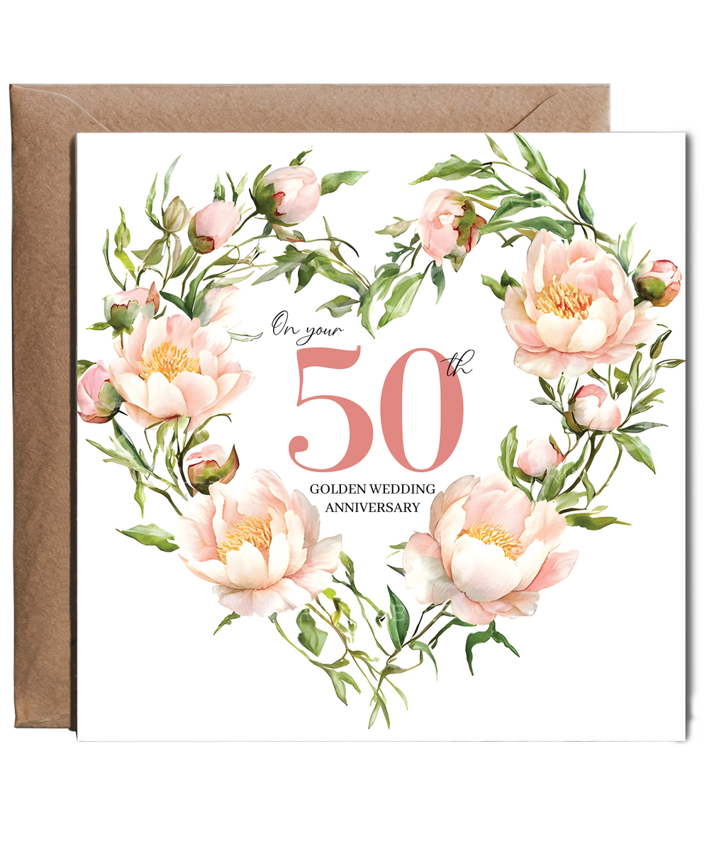 On your 50th golden wedding anniversary
