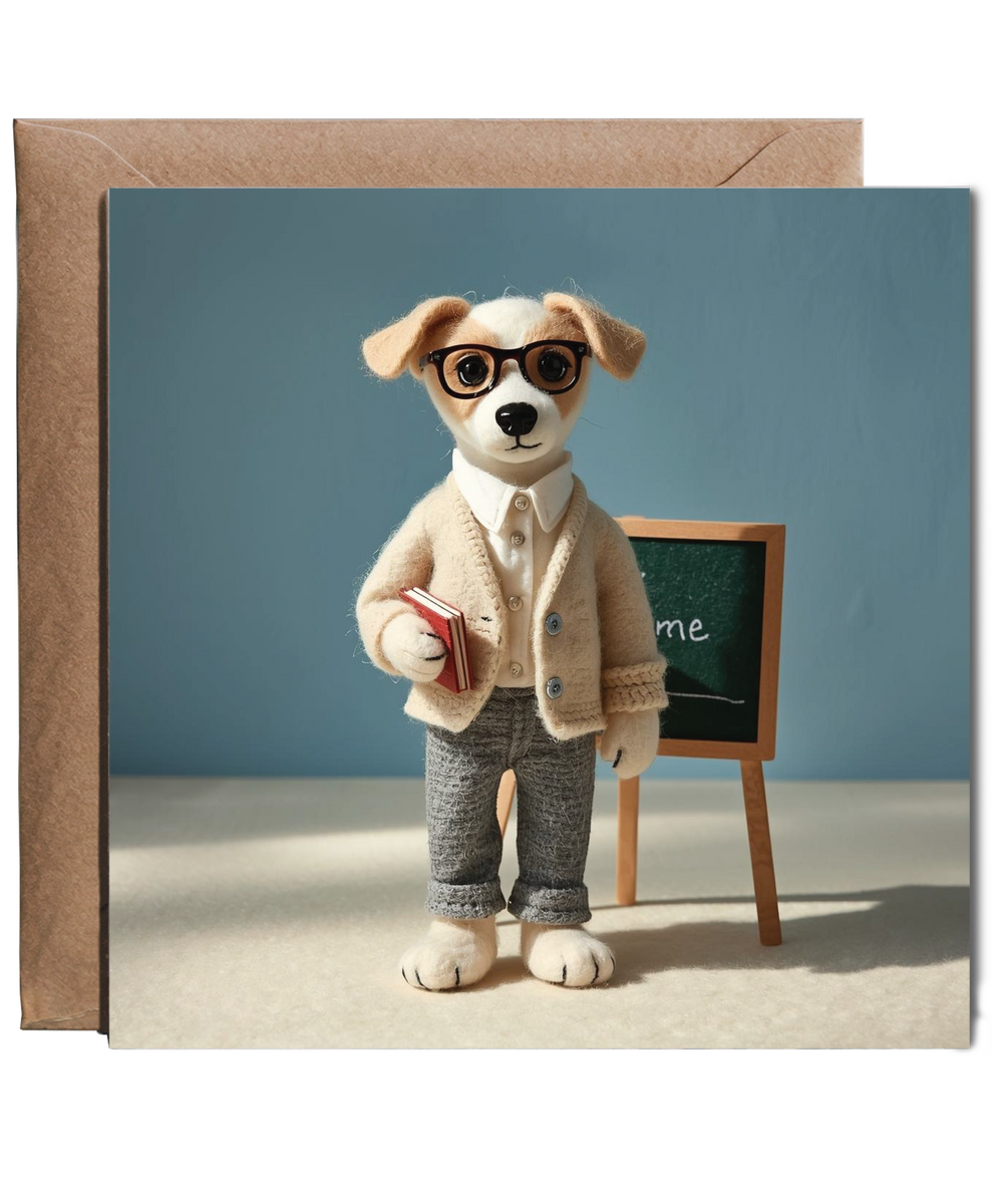 2D felt style dog teacher