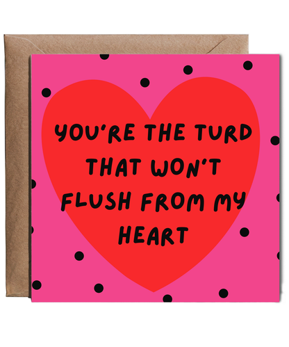 you're the turd that won't flush from my heart Happy Valentine's anniversary