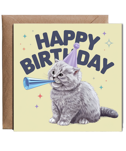 Happy Birthday Grey kitten