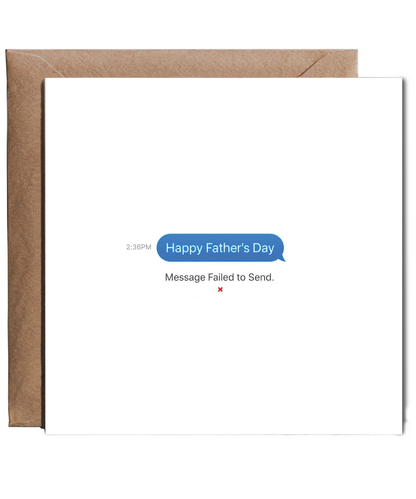Fathers day message failed to send