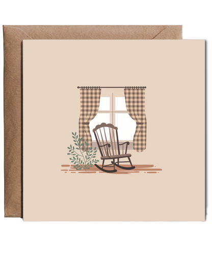 Happy Birthday Card Rocking Chair vintage