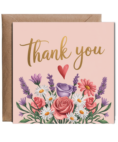 Thank You Card Flowers