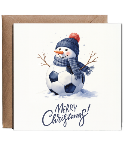 Merry Christmas football snowman