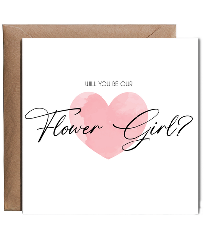 Will you be our flower girl pink