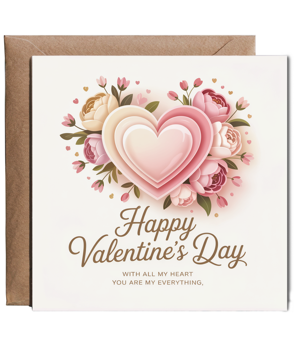 Happy Valentine's Day, with all my heart you are my everything
