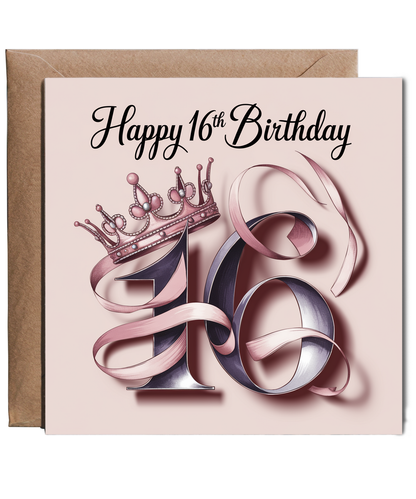 Happy 16th Birthday Card for girl