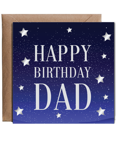Navy and Gold happy birthday Dad