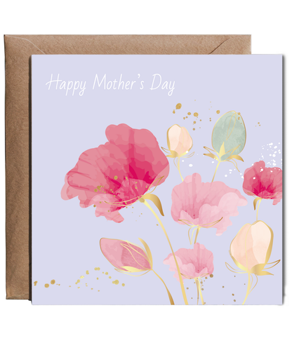 Elegant Floral Mothers Day Card for Mum Step Mum Nan Nana Grandma