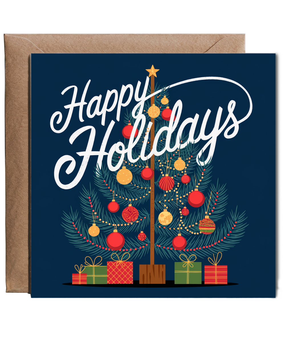 Happy Holidays with a Christmas Tree