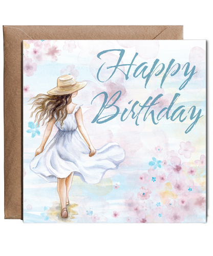 Happy Birthday card seaside