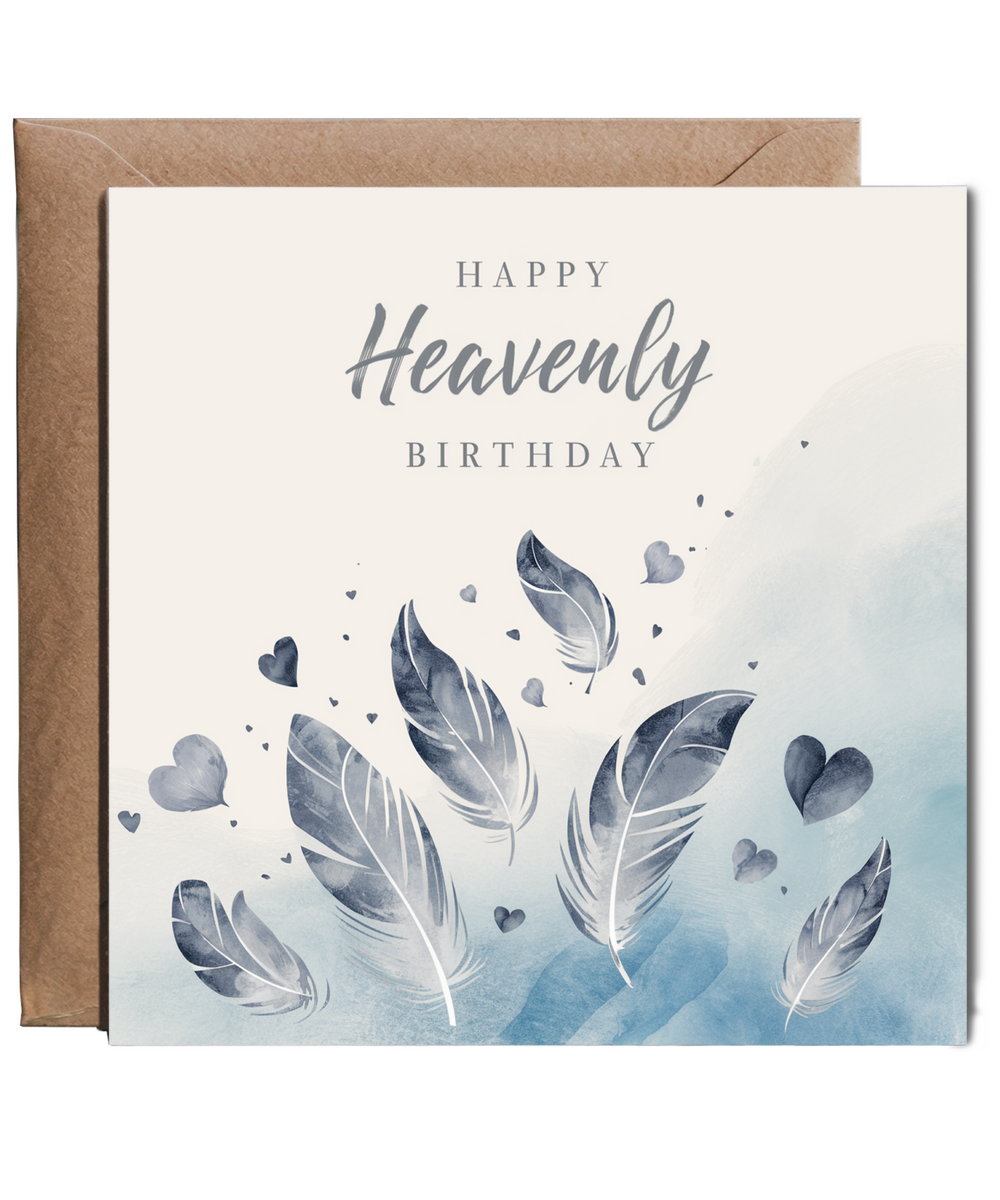 Happy Heavenly Birthday Card for Loved Ones Place of Rest