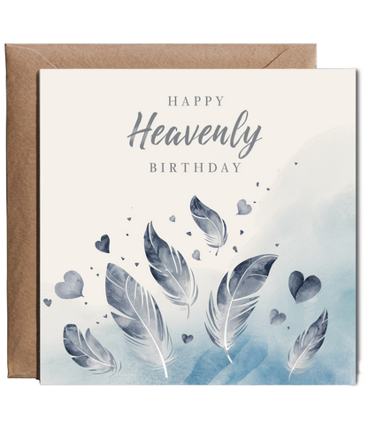 Happy Heavenly Birthday Card for Loved Ones Place of Rest
