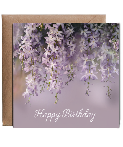 Happy Birthday Card For her Lilac wisteria for Grandma