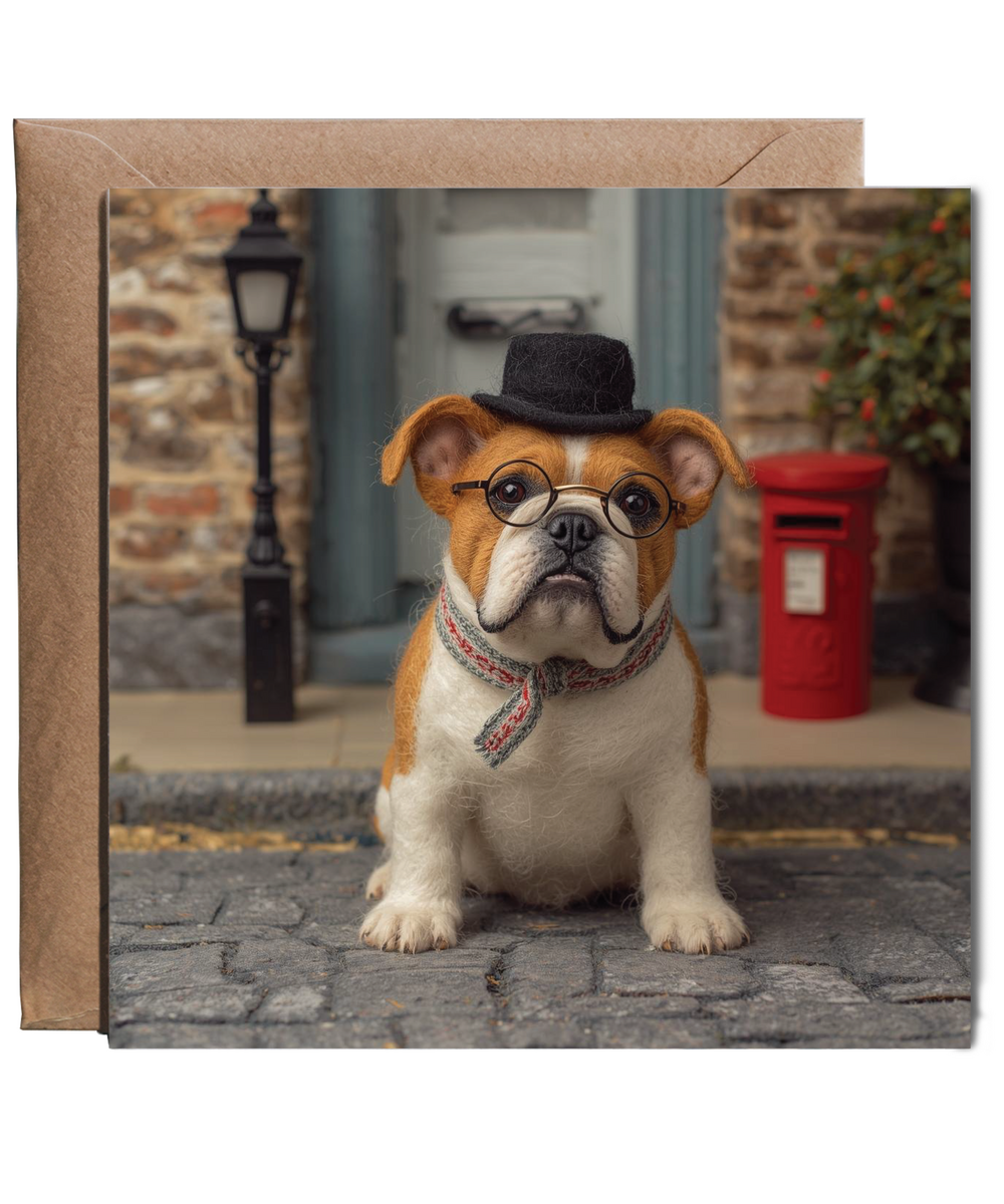2D felt style british bulldog