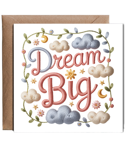 Embroidered style dream big