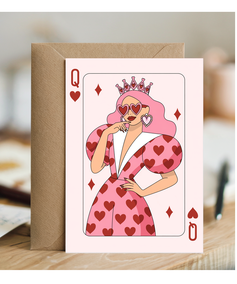 Stylish queen of hearts