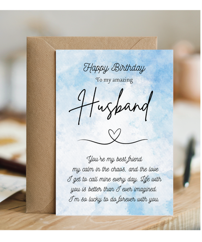 Gold Happy Birthday Husband