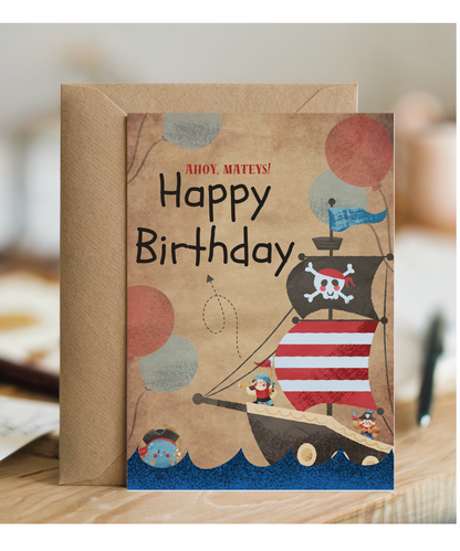 Happy Birthday card Ahoy, Matey