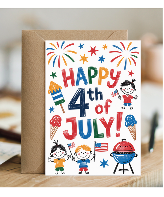 Independance Day american kids drawings