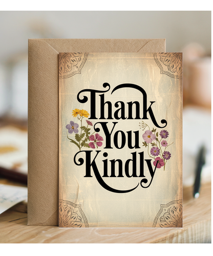Thank You Kindly Card Vintage