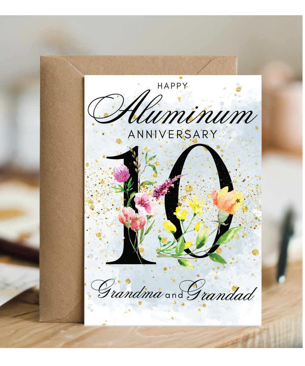 A5 Aluminum anniversary Grandma and grandad