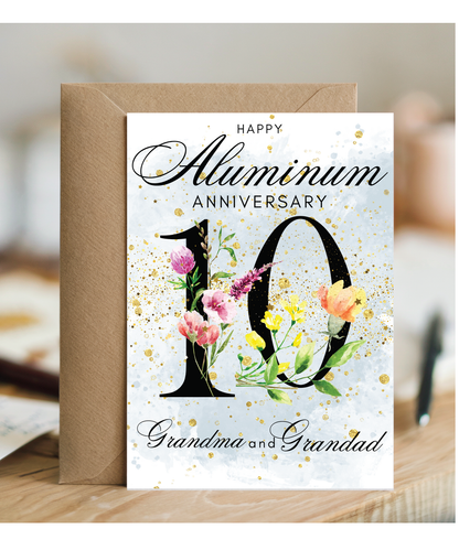 A5 Aluminum anniversary Grandma and grandad