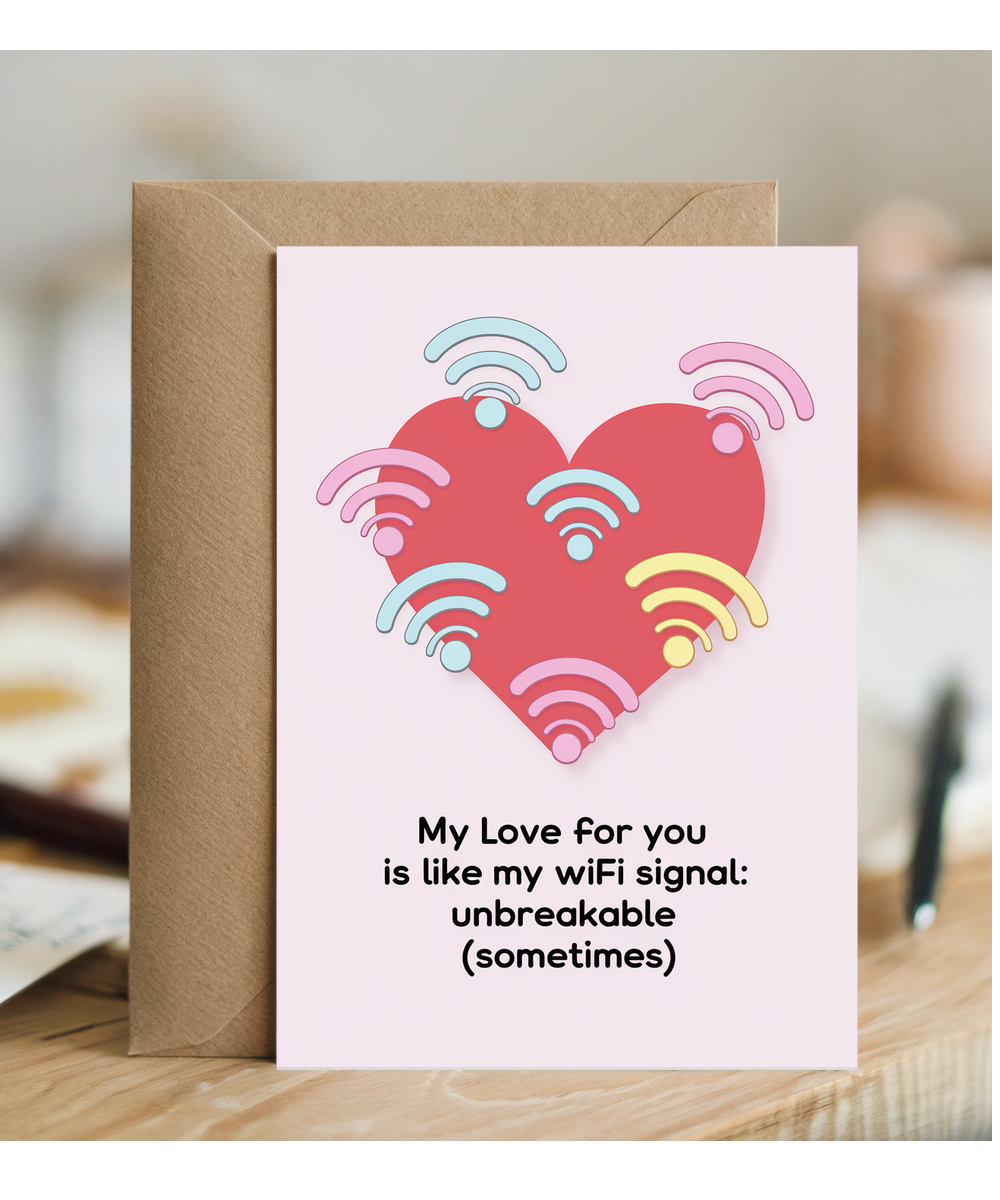 Anniversary card for husband Wife My Love for You is Unbreakable Sometimes
