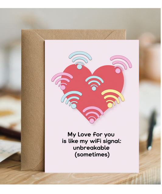 Anniversary card for husband Wife My Love for You is Unbreakable Sometimes