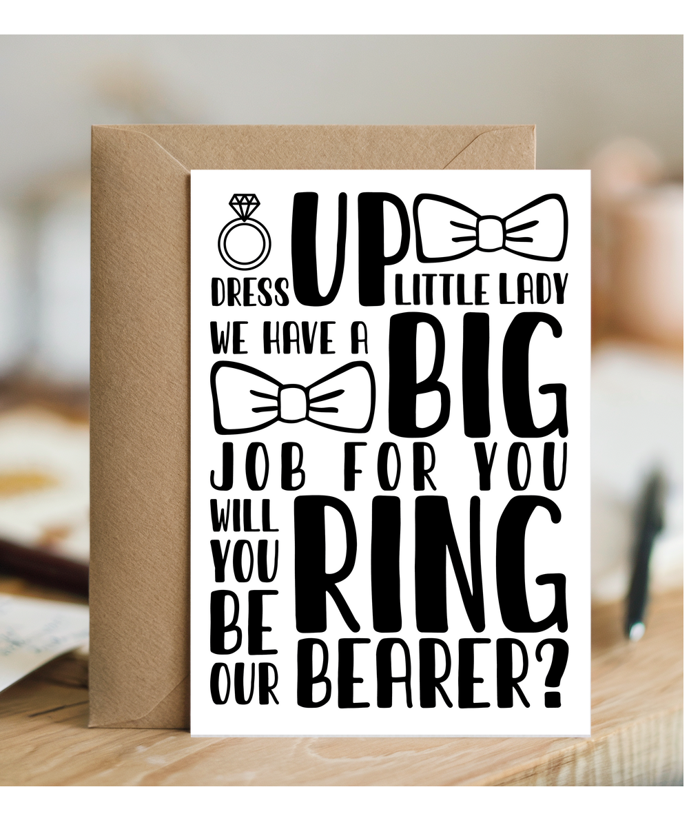 Will you be our ring bearer little lady