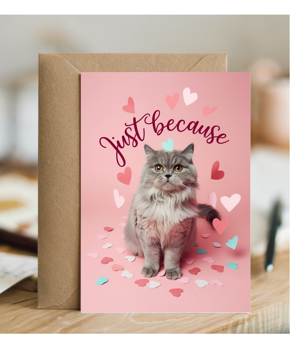 Just Because with Cat with a Heart