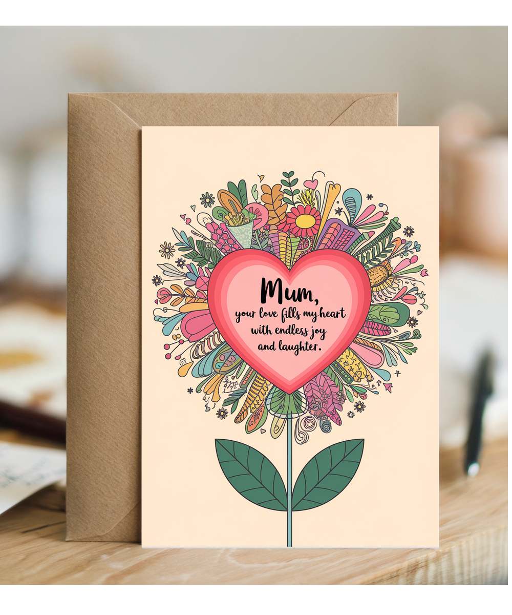 Mother's Day Card, Mum! You Fill My Heart with Joy