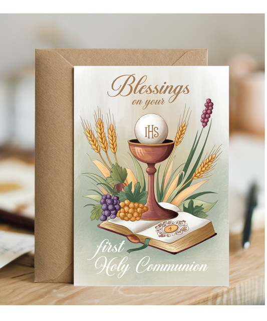Communion Card Blessings on Your First Holy Communion