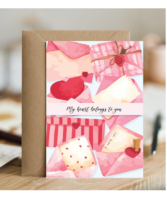 My heart belongs to you love letters