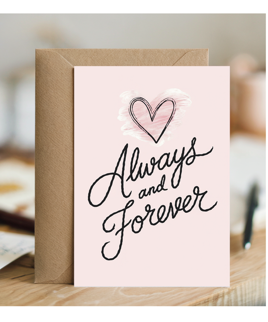 Anniversary Card for husband wife Always and Forever