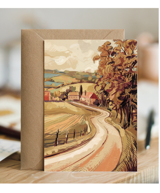 Landscape old master card style