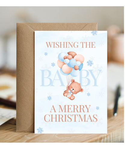 Wishing the baby a merry Christmas