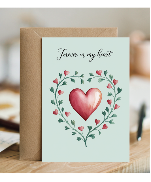 Anniversary Card for husband wife Forever in My Heart