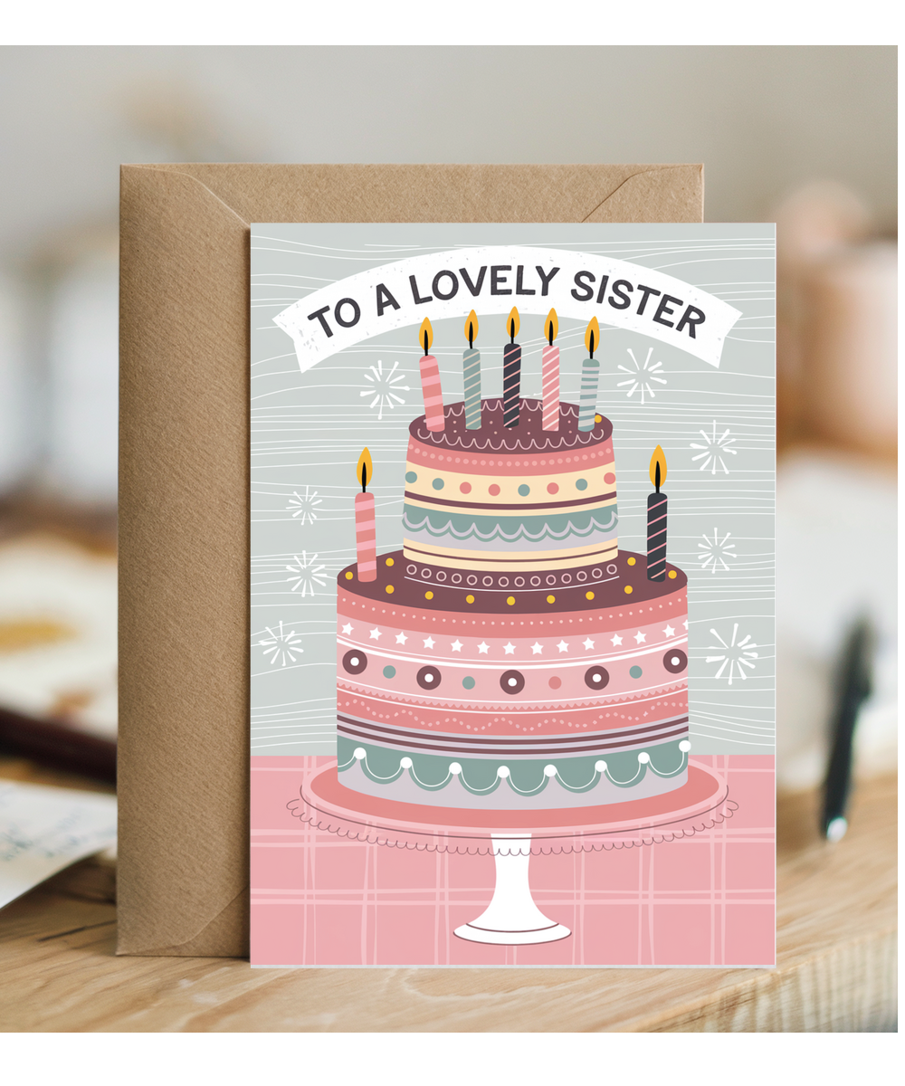 to a lovely sister birthday cake