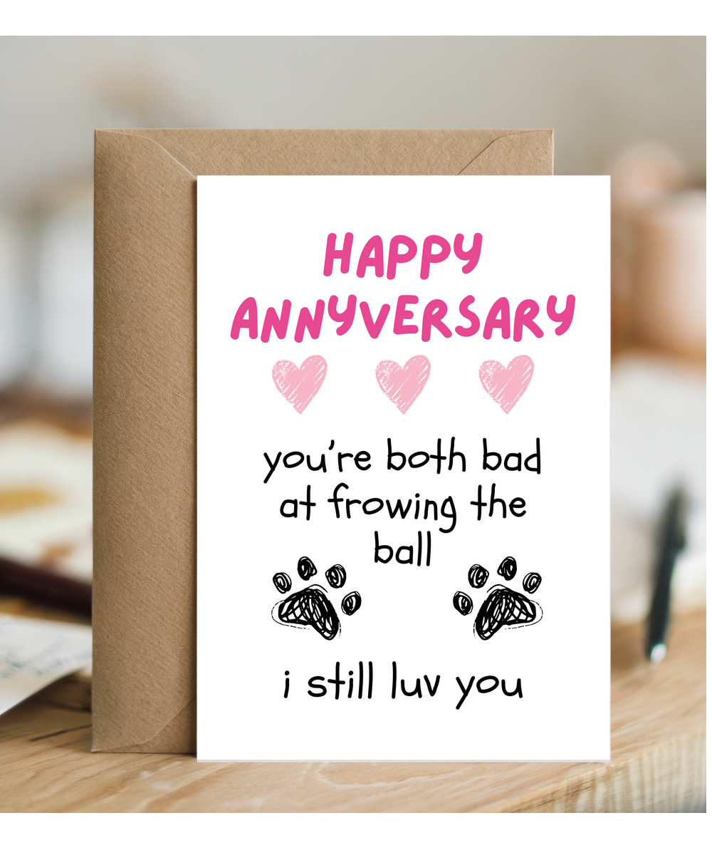 Funny Dog Anniversary Card from the Dog to Pet Parents