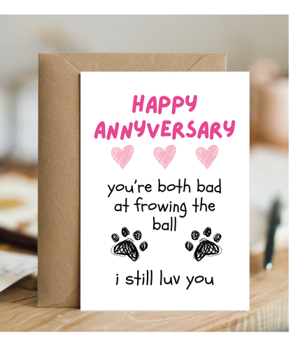 Funny Dog Anniversary Card from the Dog to Pet Parents