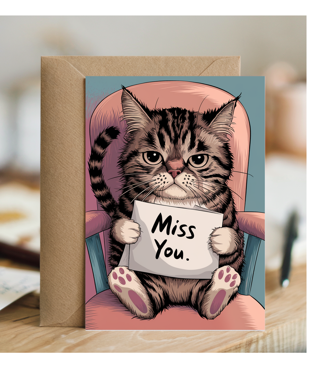 Miss You - Cat with a Letter