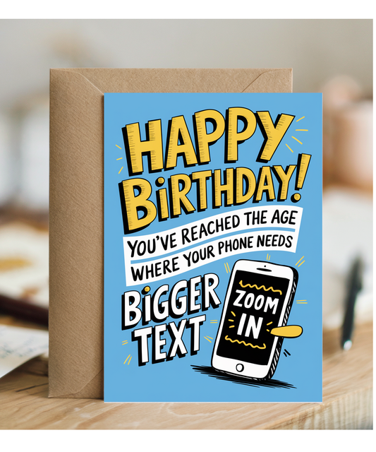 Happy Birthday! You’ve Reached the Age Where Your Phone Needs Bigger Text