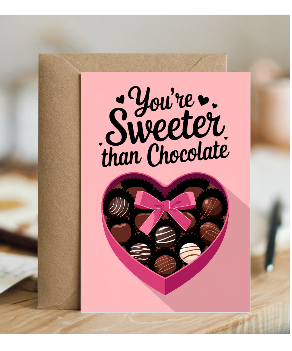 You’re sweeter than chocolate Greeting Card