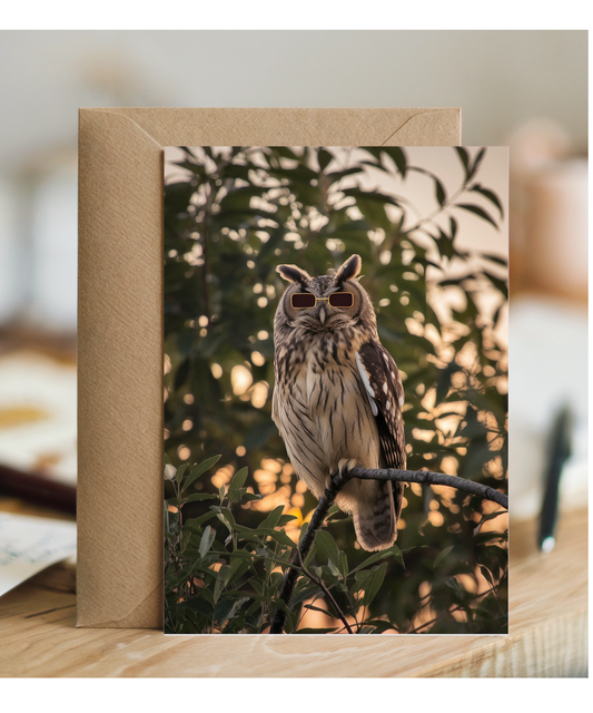 Owl in Tiny Sunglasses