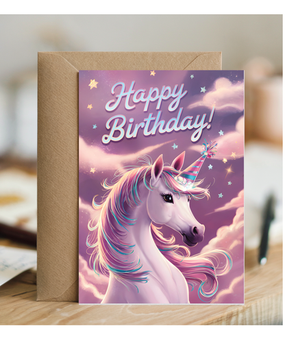 Happy Birthday! Fantasy Unicorn Horse