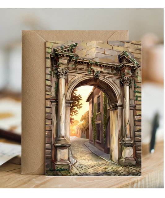 ancient archway Greeting Card