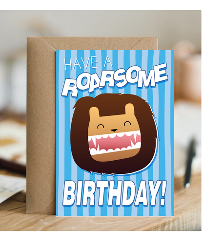 Kids blue Have a Raorsome Birthday