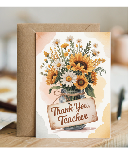Thank you teacher sunflowers